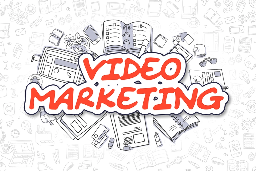 Business Illustration of Video Marketing.
